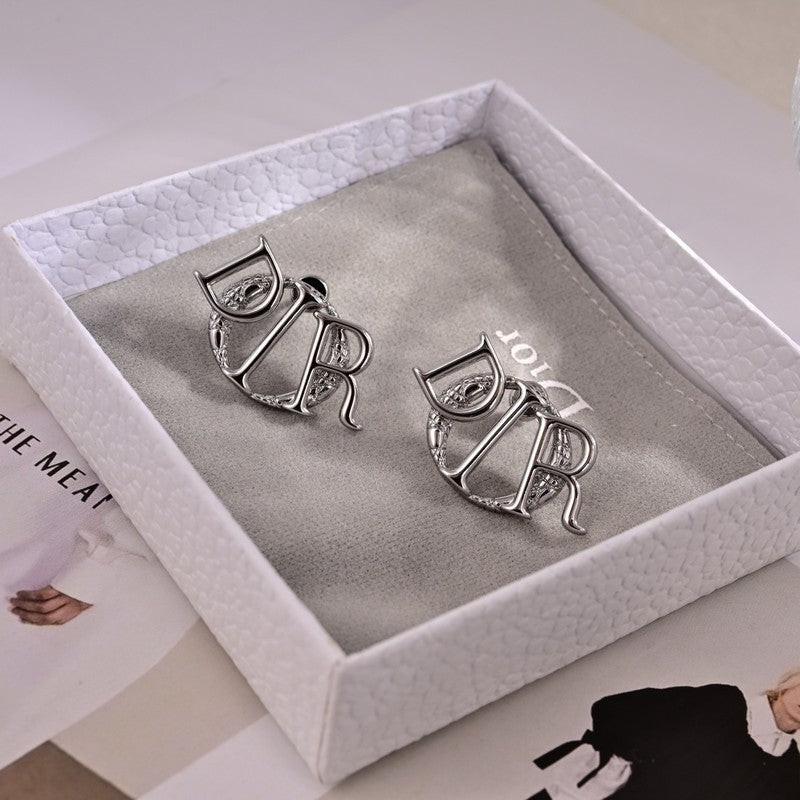18K Dior White Gold Earrings